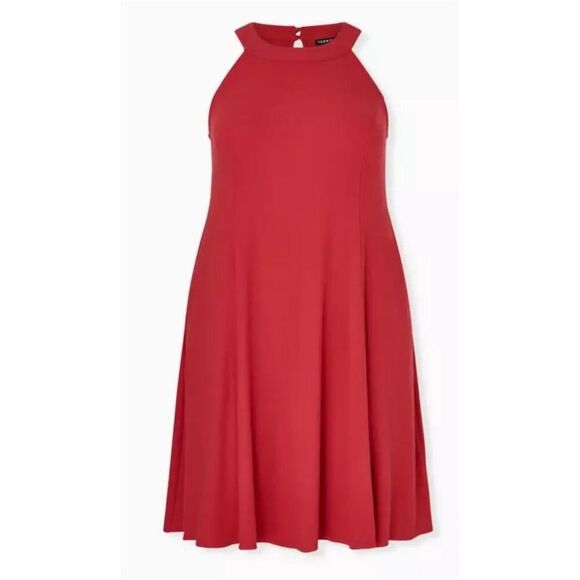Torrid 00 Sleeveless Rib‎ Trapeze Dress A-Line Dress Size M/L 10 NWT - Picture 1 of 12